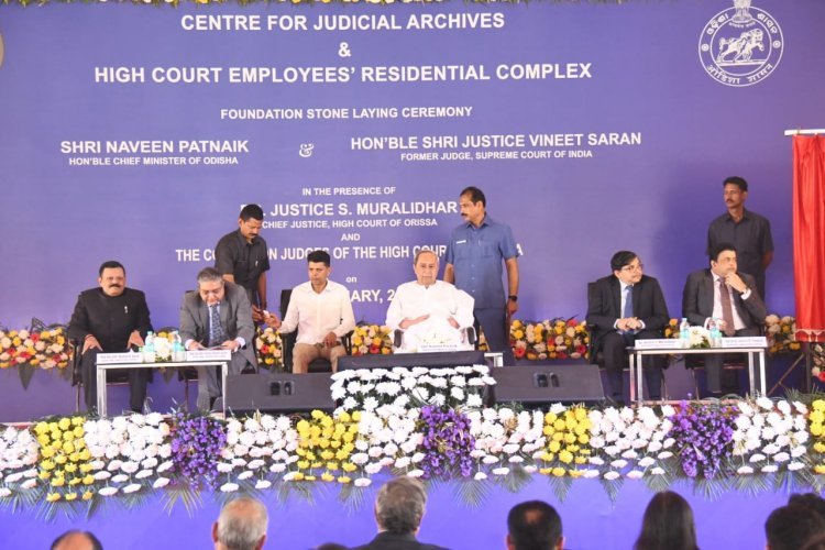 CM Attending the foundation laying ceremony of the Centre for Judicial Archives at Cuttack