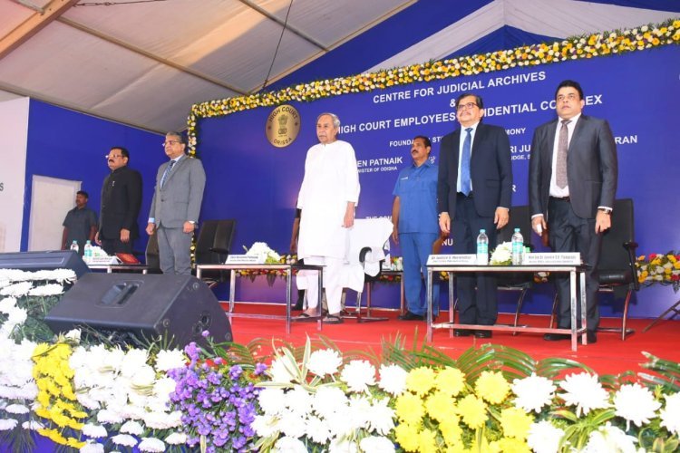 CM Attending the foundation laying ceremony of the Centre for Judicial Archives at Cuttack