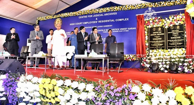 CM Attending the foundation laying ceremony of the Centre for Judicial Archives at Cuttack