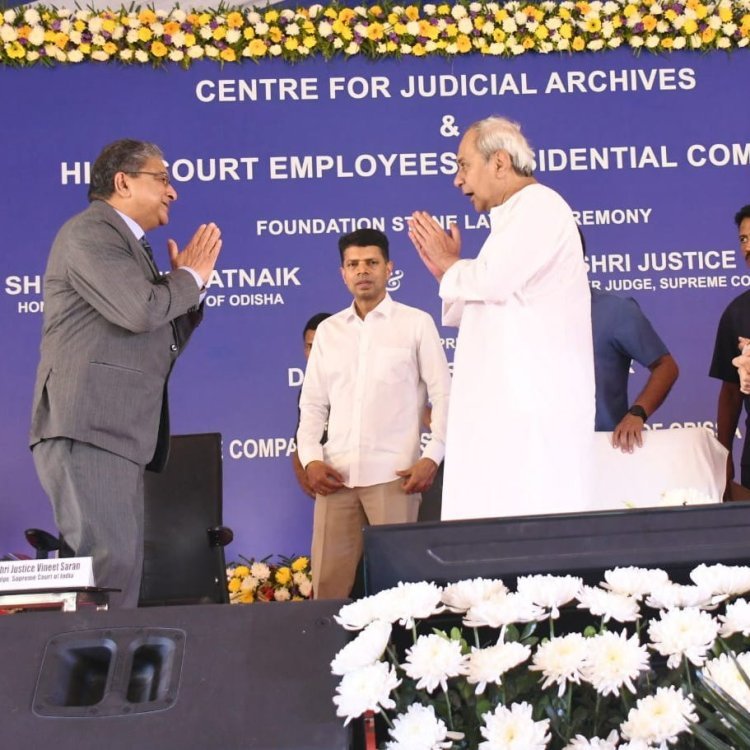 CM Attending the foundation laying ceremony of the Centre for Judicial Archives at Cuttack