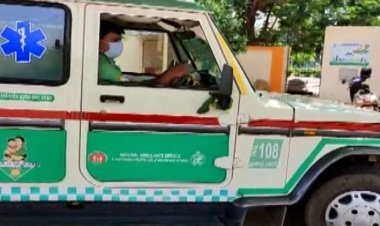 ରୋଗୀଙ୍କୁ ନେଇ ଯାଉଥିବା ବେଳେ ଫାଟିଲା ୧୦୮ ଆମ୍ବୁଲାନ୍ସ ଚକା