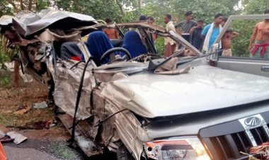 ପୋଲିସ ଗାଡିକୁ ପିଟିଲା ଟ୍ରକ୍, ହୋମଗାର୍ଡ ଓ ଡ୍ରାଇଭର ମୃତ