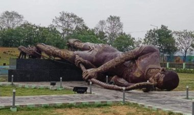 ୫ ମାସରେ ଭାଙ୍ଗଲା ୪୦ ଫୁଟର ଷ୍ଟାଚ୍ୟୁ