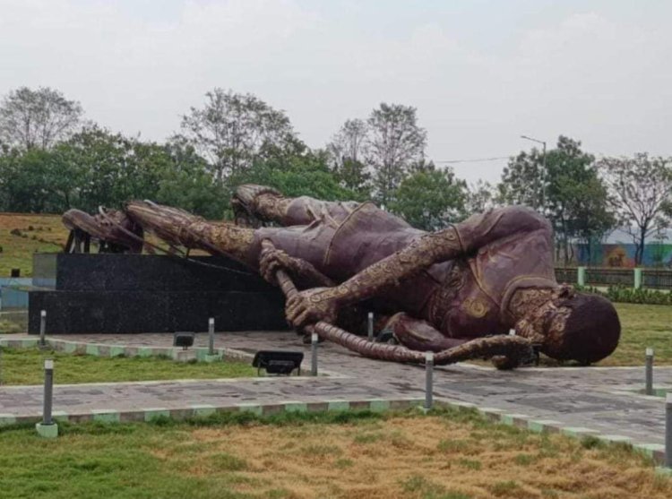 ୫ ମାସରେ ଭାଙ୍ଗଲା ୪୦ ଫୁଟର ଷ୍ଟାଚ୍ୟୁ
