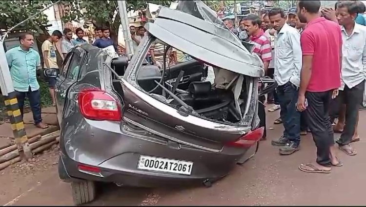 ବମିଖାଲ ଓଭରବ୍ରିଜରୁ ତଳକୁ ଖସିଲା କାର, ଡ୍ରାଇଭର ମୃତ