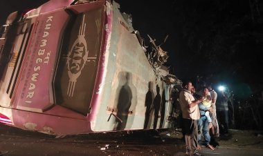 କୋରାପୁଟରେ ଓଲଟିଲା ଖମ୍ବେଶ୍ୱରୀ ବସ୍, ଜଣେ ମୃତ, ୧୦ରୁ ଉର୍ଦ୍ଧ୍ଵ ଆହତ