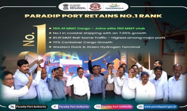 For the second consecutive time, Paradip Port has been ranked as the No. 1 port in the country.
